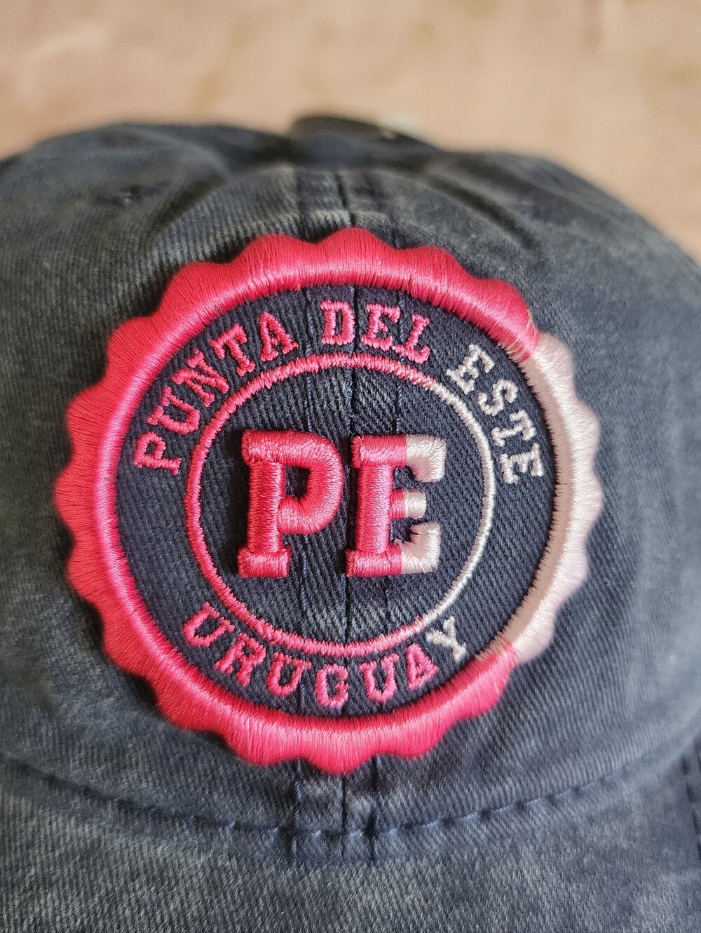 URUGUAY | Faded Blue Baseball Cap with Pink Patch - Picture 11 of 17